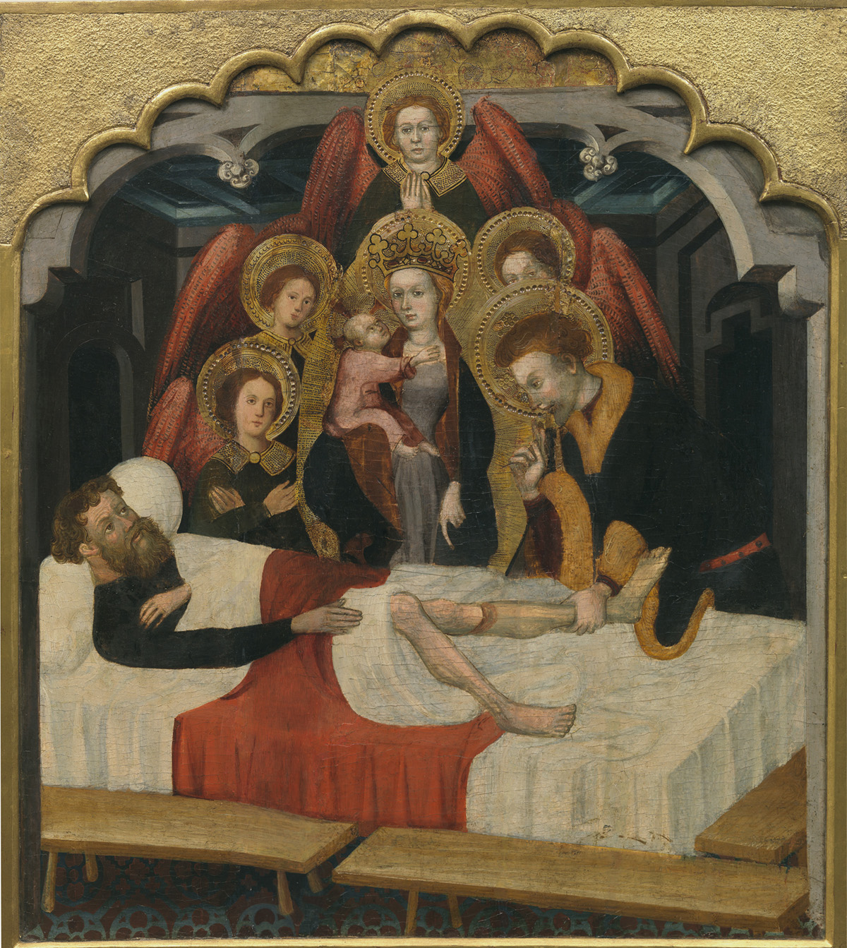 saint hipolito replaces the leg of the herdsman pedro